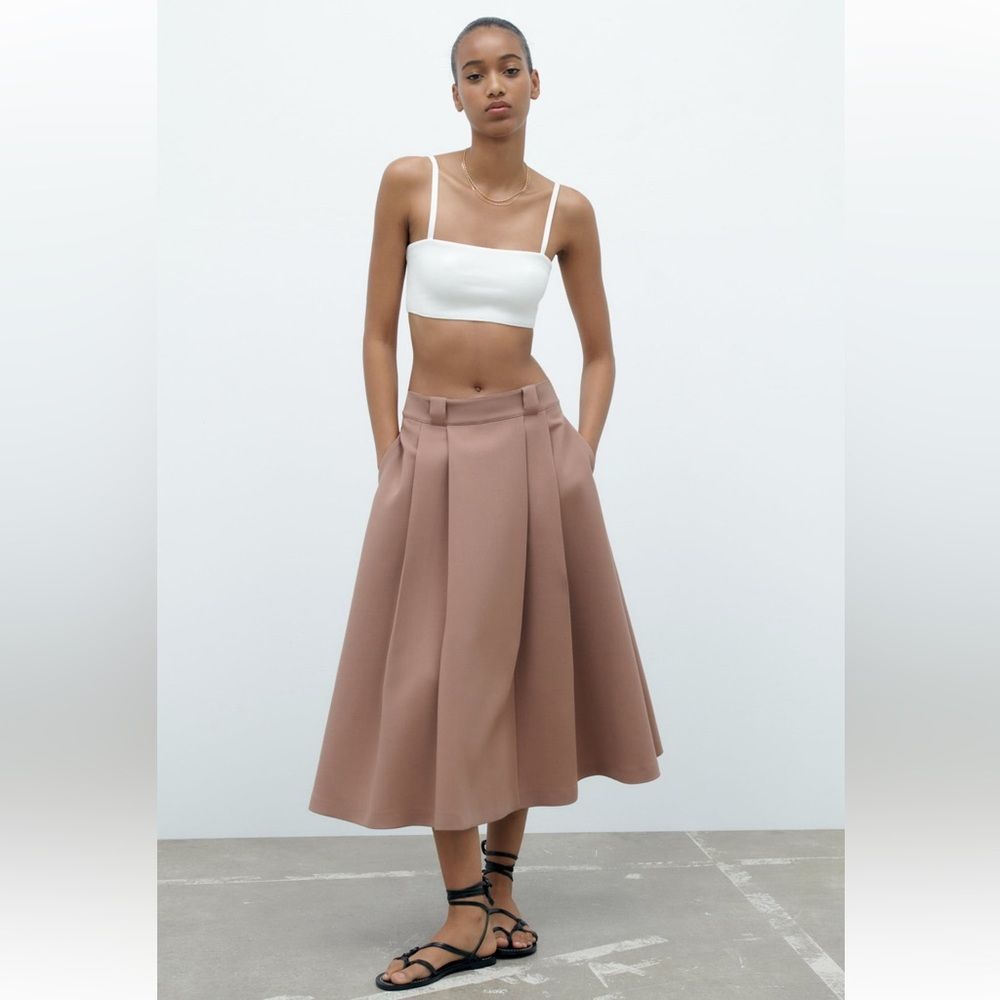 ZARA VOLUMINOUS MIDI SKIRT 2371/446/120/019 - Picture 10 of 14